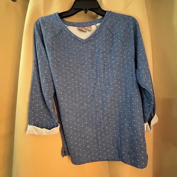 CHICO'S Women's Pullover SOFT Sweatshirt Top Size 1 Medium 8 - Picture 1 of 3